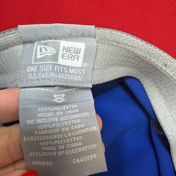 New Era Kansas Jayhawks Royal Basic Panama‎ Bucket Hat Chin Strap Blue main image 5